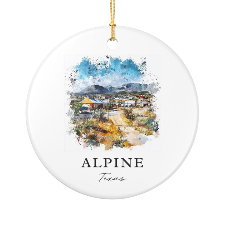 Alpine Texas Ornament: Unique Alpine Texas Souvenir, Alpine Texas Xmas Decor, and Authentic Alpine Texas Gift