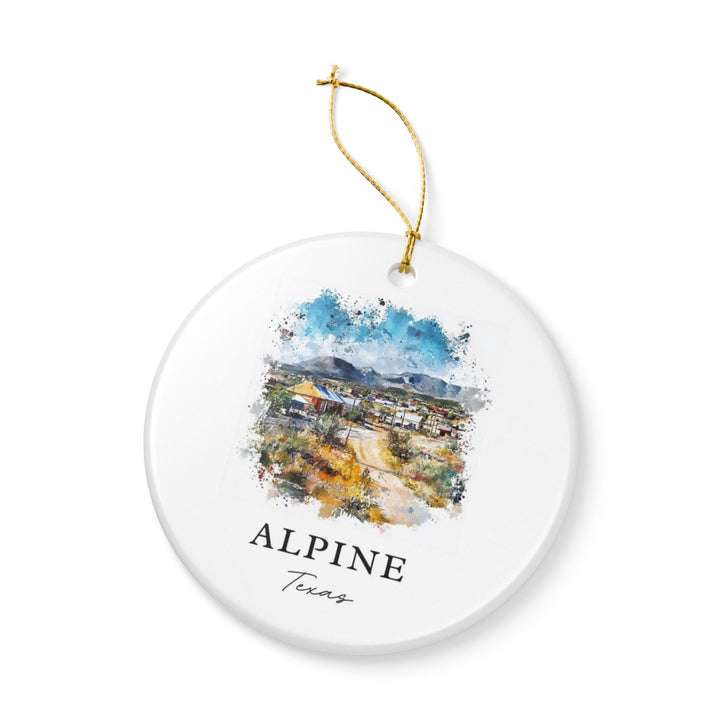 Alpine Texas Ornament: Unique Alpine Texas Souvenir, Alpine Texas Xmas Decor, and Authentic Alpine Texas Gift