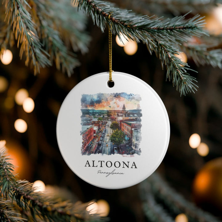 Altoona Pennsylvania Ornament: Unique Altoona Souvenir, Altoona Pennsylvania Xmas Decor, and Authentic Altoona Gift