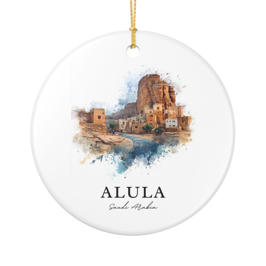 Alula Saudi Arabia Ornament: Unique Alula Souvenir, Alula Saudi Arabia Xmas Decor, and Authentic Alula Gift