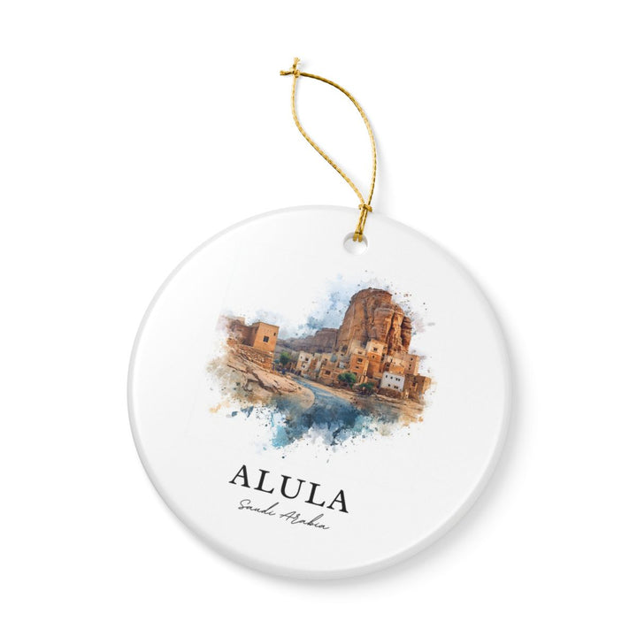 Alula Saudi Arabia Ornament: Unique Alula Souvenir, Alula Saudi Arabia Xmas Decor, and Authentic Alula Gift