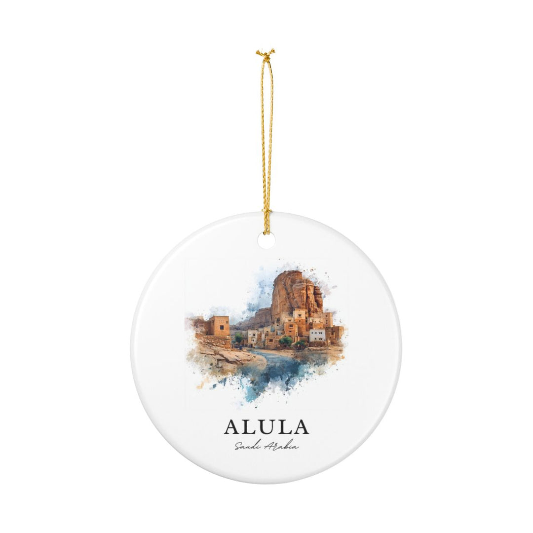 Alula Saudi Arabia Ornament: Unique Alula Souvenir, Alula Saudi Arabia Xmas Decor, and Authentic Alula Gift