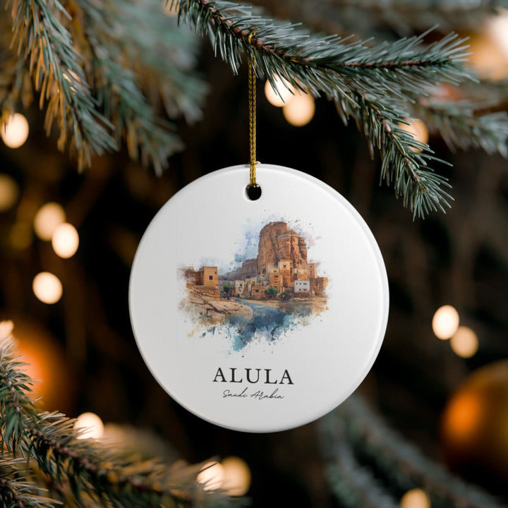 Alula Saudi Arabia Ornament: Unique Alula Souvenir, Alula Saudi Arabia Xmas Decor, and Authentic Alula Gift