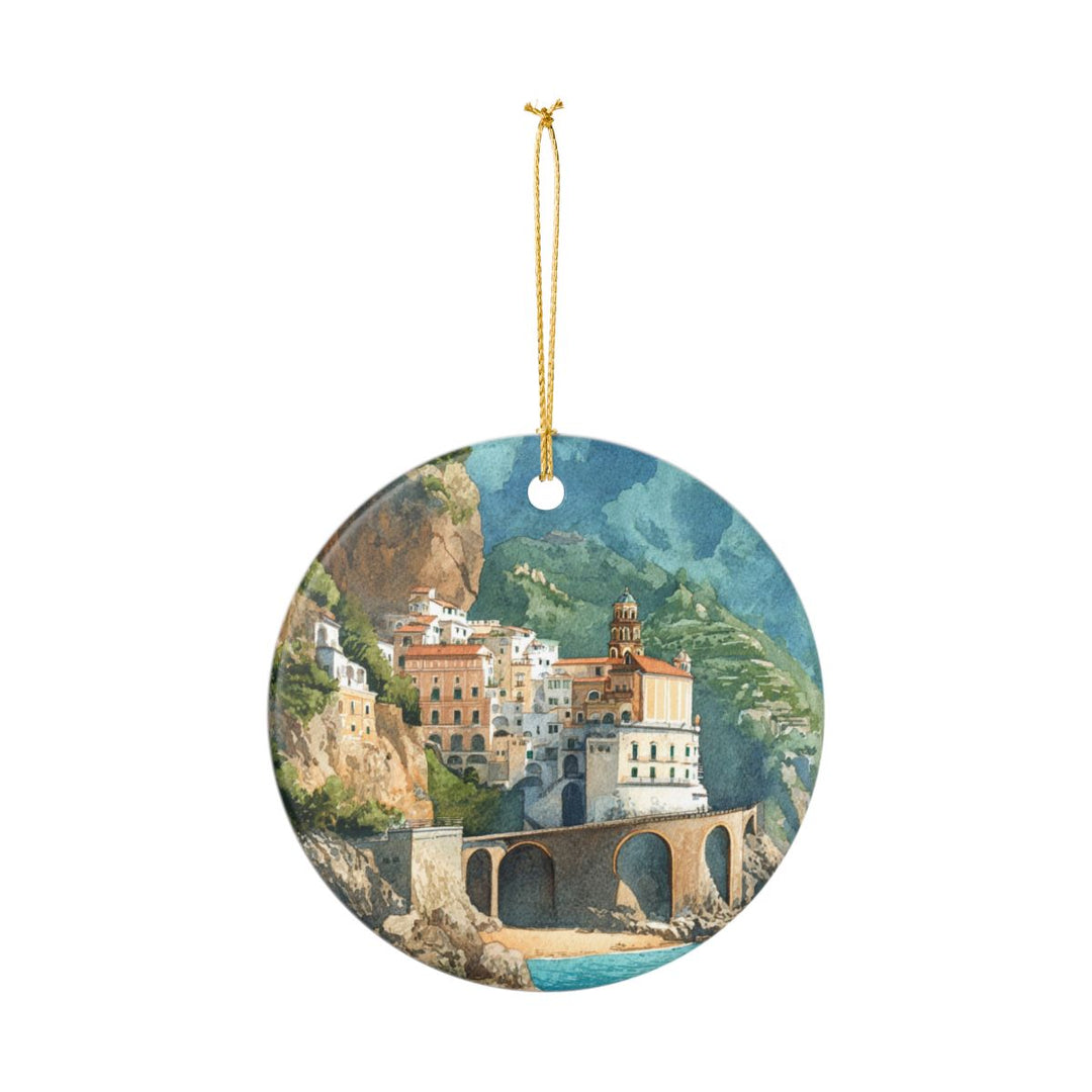 Amalfi Coast Italy Ornament: Unique Amalfi Coast Souvenir, Amalfi Coast Italy Xmas Decor, and Authentic Amalfi Coast Gift