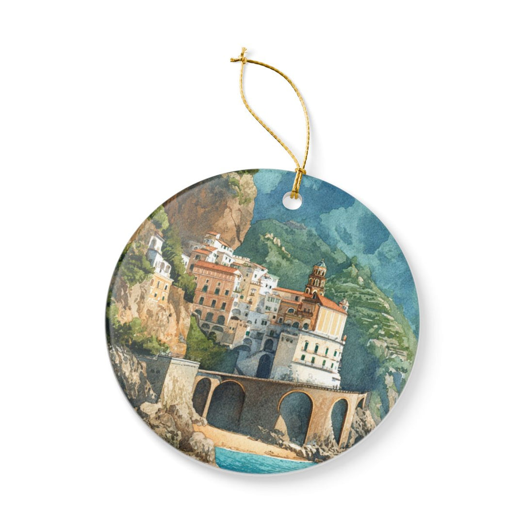Amalfi Coast Italy Ornament: Unique Amalfi Coast Souvenir, Amalfi Coast Italy Xmas Decor, and Authentic Amalfi Coast Gift