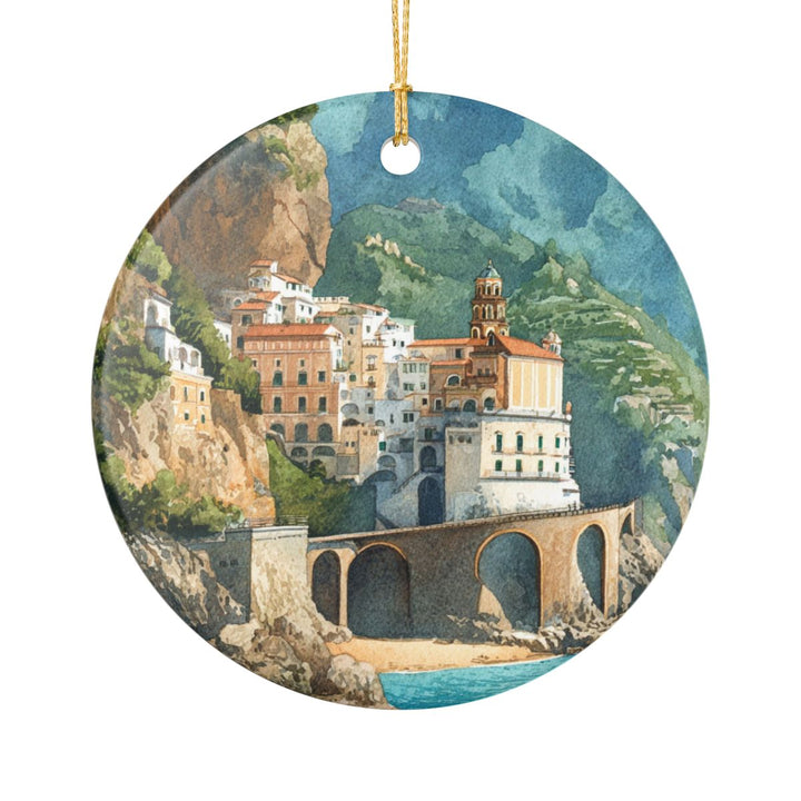 Amalfi Coast Italy Ornament: Unique Amalfi Coast Souvenir, Amalfi Coast Italy Xmas Decor, and Authentic Amalfi Coast Gift