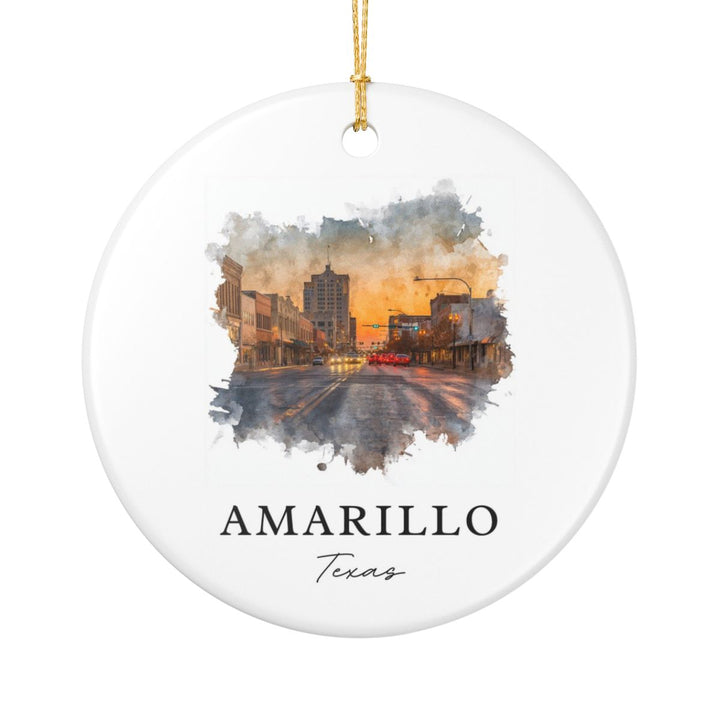 Amarillo Texas Ornament: Unique Amarillo Souvenir, Amarillo Texas Xmas Decor, and Authentic Amarillo Gift