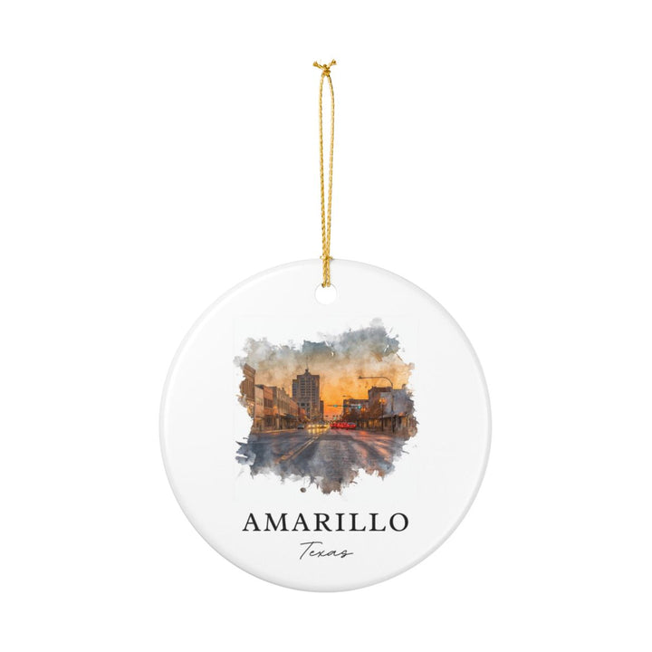 Amarillo Texas Ornament: Unique Amarillo Souvenir, Amarillo Texas Xmas Decor, and Authentic Amarillo Gift