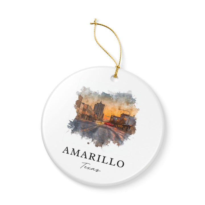 Amarillo Texas Ornament: Unique Amarillo Souvenir, Amarillo Texas Xmas Decor, and Authentic Amarillo Gift