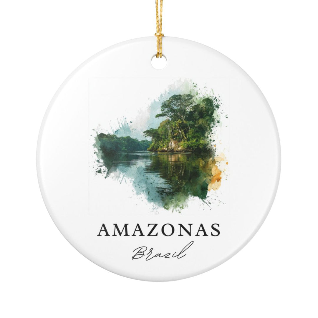 Amazonas Brazil Ornament: Unique Amazonas Souvenir, Amazonas Brazil Xmas Decor, and Authentic Amazonas Gift