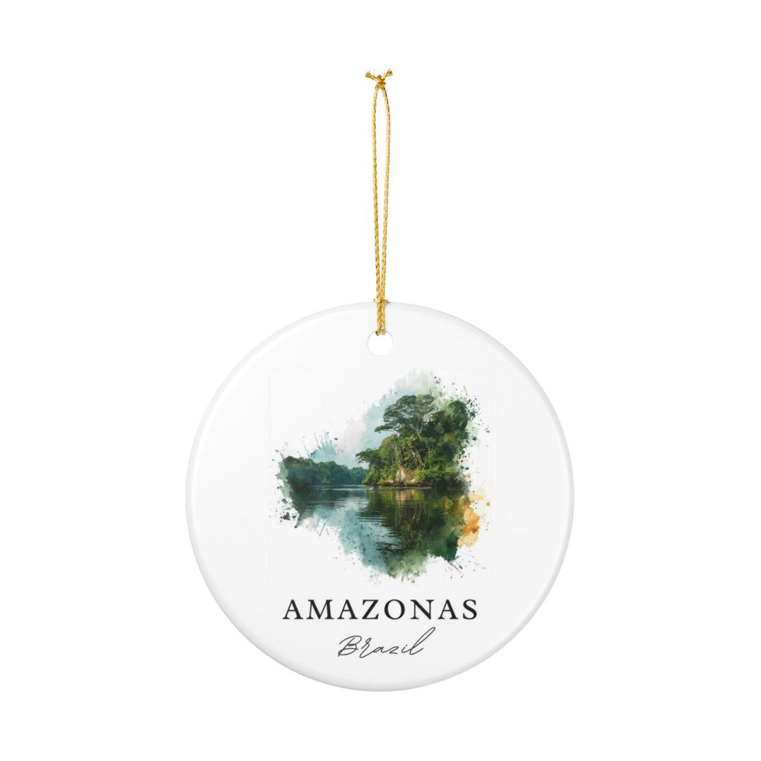 Amazonas Brazil Ornament: Unique Amazonas Souvenir, Amazonas Brazil Xmas Decor, and Authentic Amazonas Gift