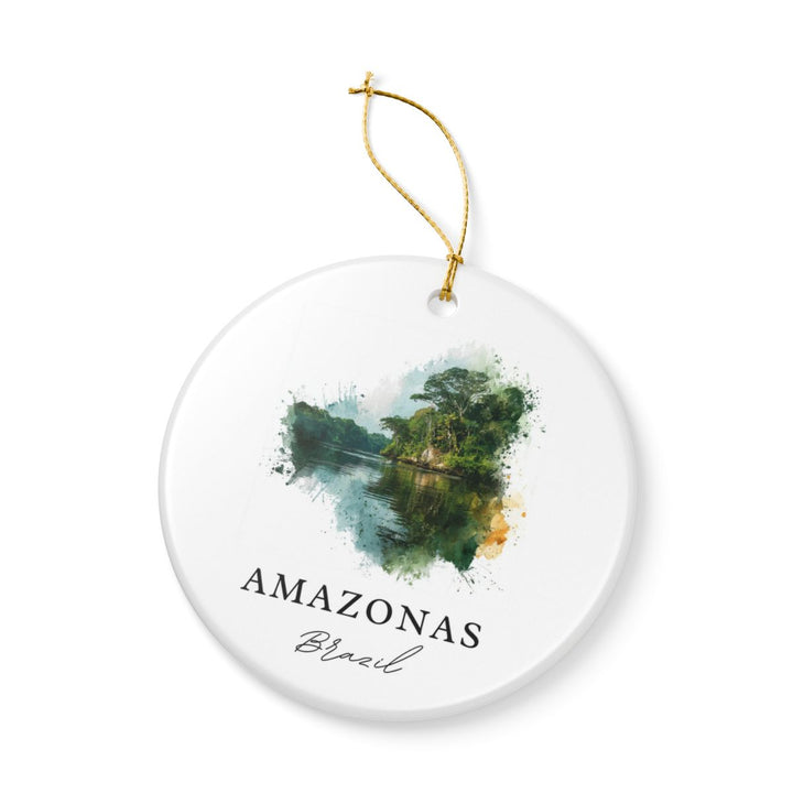 Amazonas Brazil Ornament: Unique Amazonas Souvenir, Amazonas Brazil Xmas Decor, and Authentic Amazonas Gift