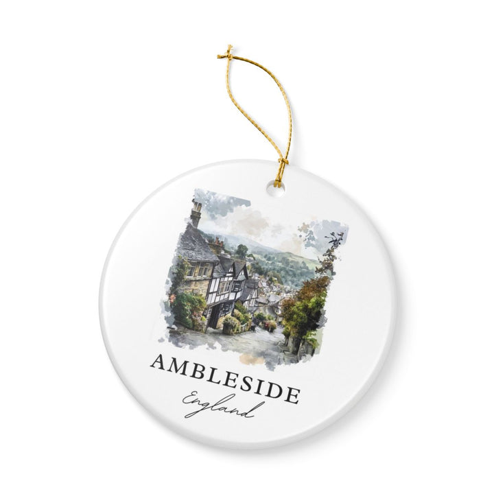 Ambleside England Ornament: Unique Ambleside Souvenir, Ambleside England Xmas Decor, and Authentic Ambleside Gift