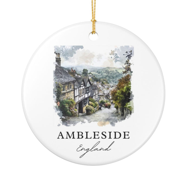 Ambleside England Ornament: Unique Ambleside Souvenir, Ambleside England Xmas Decor, and Authentic Ambleside Gift