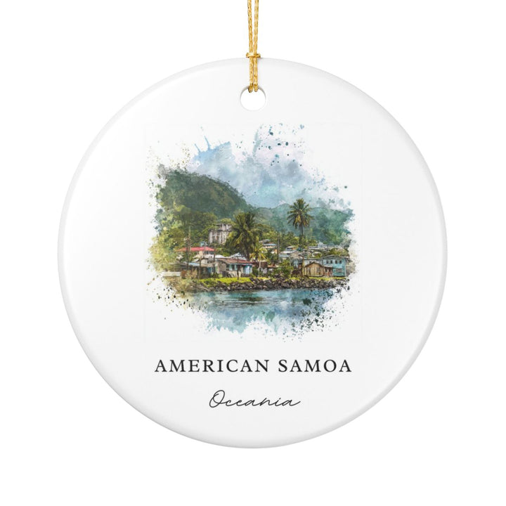 American Samoa Samoa Ornament: Unique American Samoa Samoa Souvenir, American Samoa Samoa Xmas Decor, and Authentic American Samoa Samoa Gift