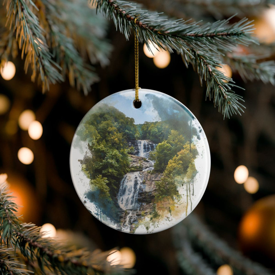 Amicalola Falls Georgia USA Ornament: Unique Amicalola Falls Souvenir, Amicalola Falls Georgia Xmas Decor, and Authentic Amicalola Falls Gift