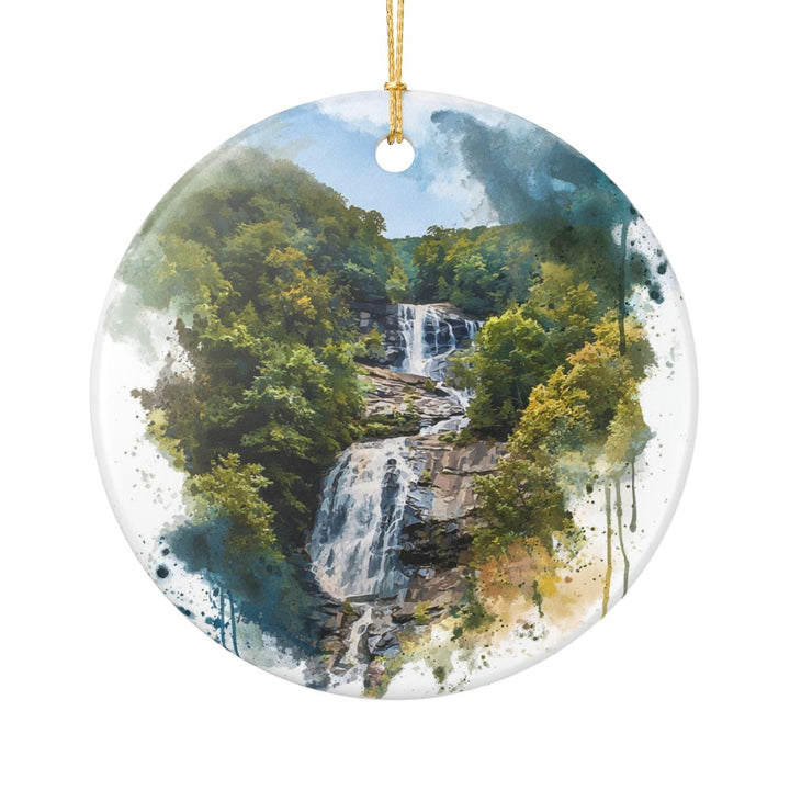 Amicalola Falls Georgia USA Ornament: Unique Amicalola Falls Souvenir, Amicalola Falls Georgia Xmas Decor, and Authentic Amicalola Falls Gift