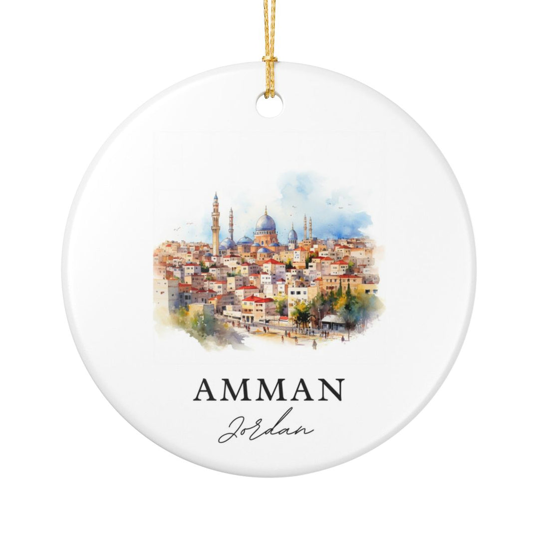 Amman Jordan Ornament: Unique Amman Souvenir, Amman Jordan Xmas Decor, and Authentic Amman Gift