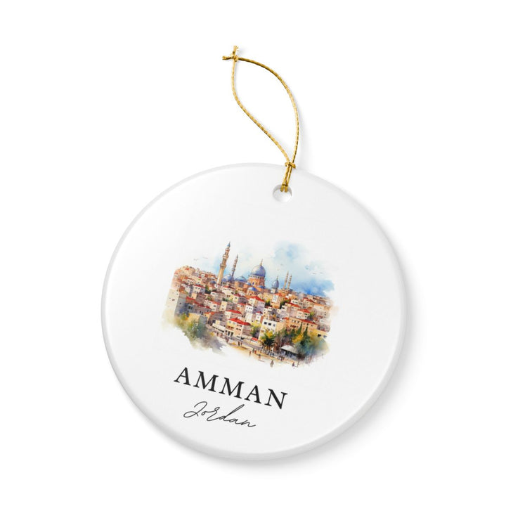 Amman Jordan Ornament: Unique Amman Souvenir, Amman Jordan Xmas Decor, and Authentic Amman Gift