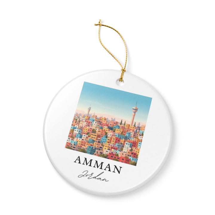 Amman Jordan Ornament: Unique Amman Souvenir, Amman Jordan Xmas Decor, and Authentic Amman Gift