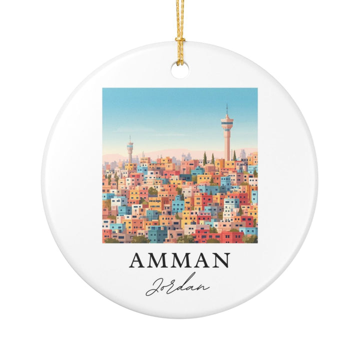 Amman Jordan Ornament: Unique Amman Souvenir, Amman Jordan Xmas Decor, and Authentic Amman Gift