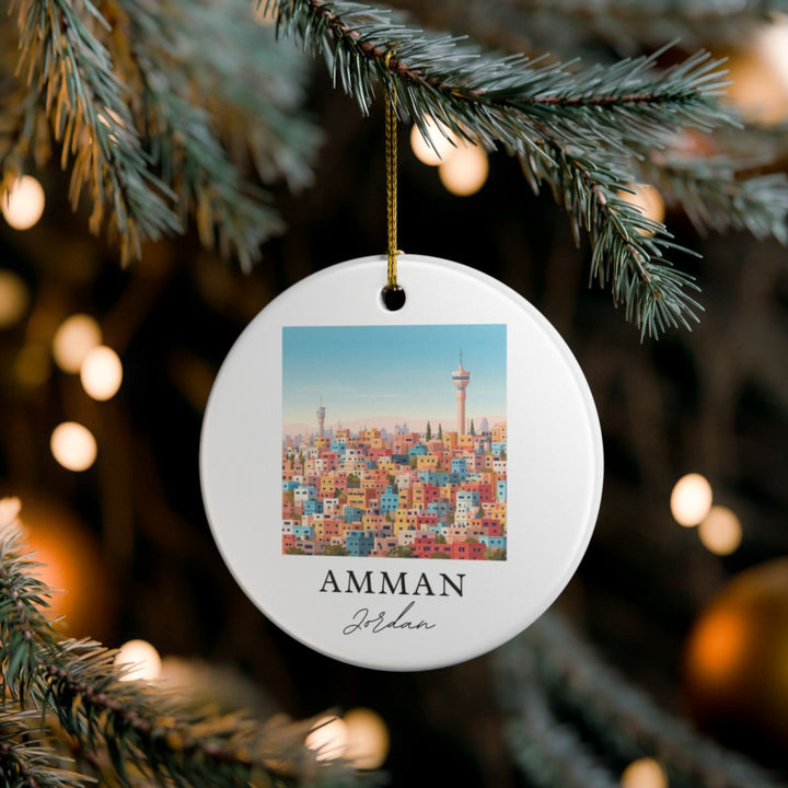 Amman Jordan Ornament: Unique Amman Souvenir, Amman Jordan Xmas Decor, and Authentic Amman Gift