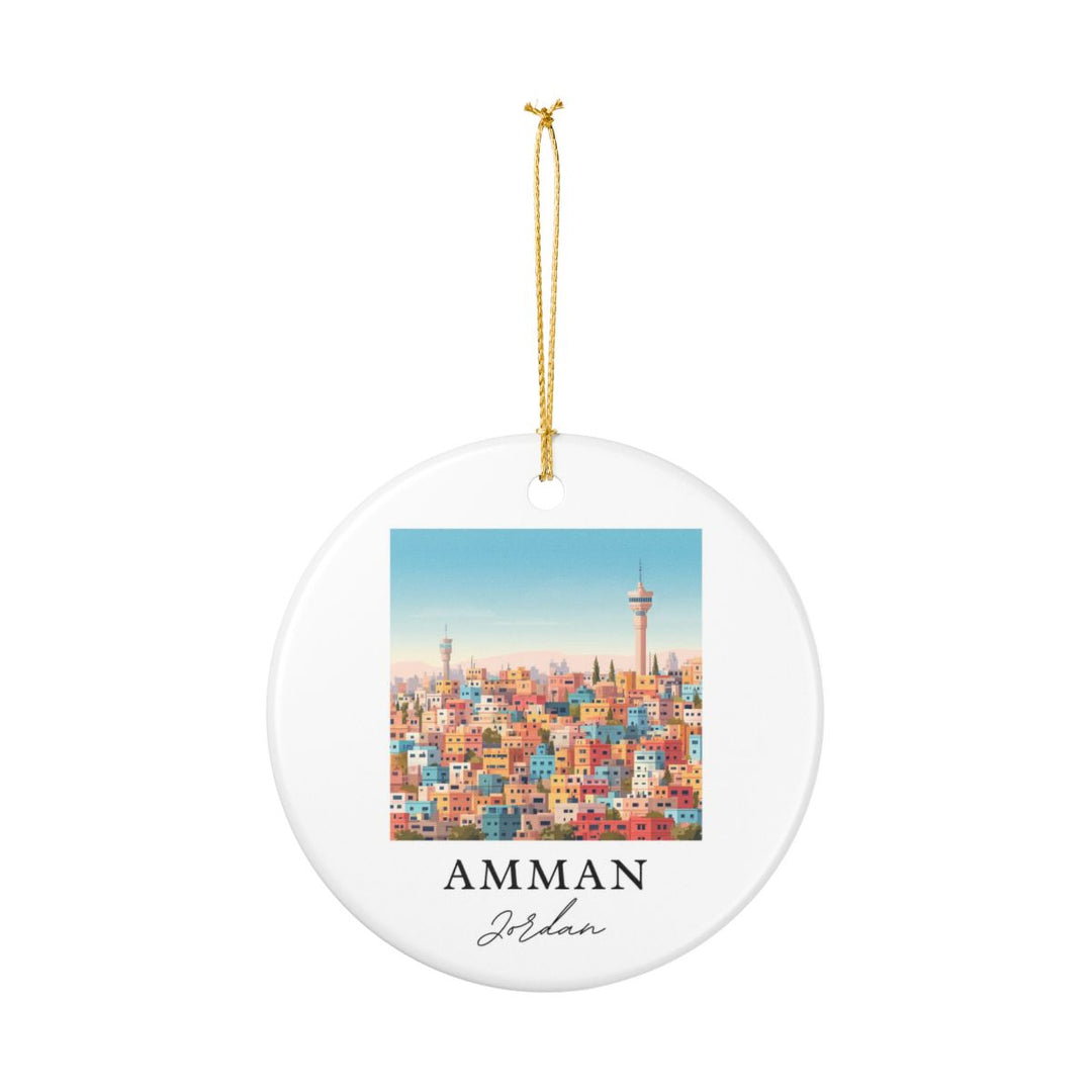 Amman Jordan Ornament: Unique Amman Souvenir, Amman Jordan Xmas Decor, and Authentic Amman Gift