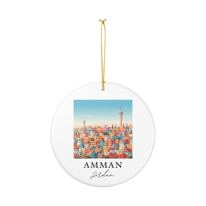 Amman Jordan Ornament: Unique Amman Souvenir, Amman Jordan Xmas Decor, and Authentic Amman Gift