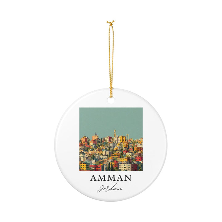 Amman Jordan Ornament: Unique Amman Souvenir, Amman Jordan Xmas Decor, and Authentic Amman Gift