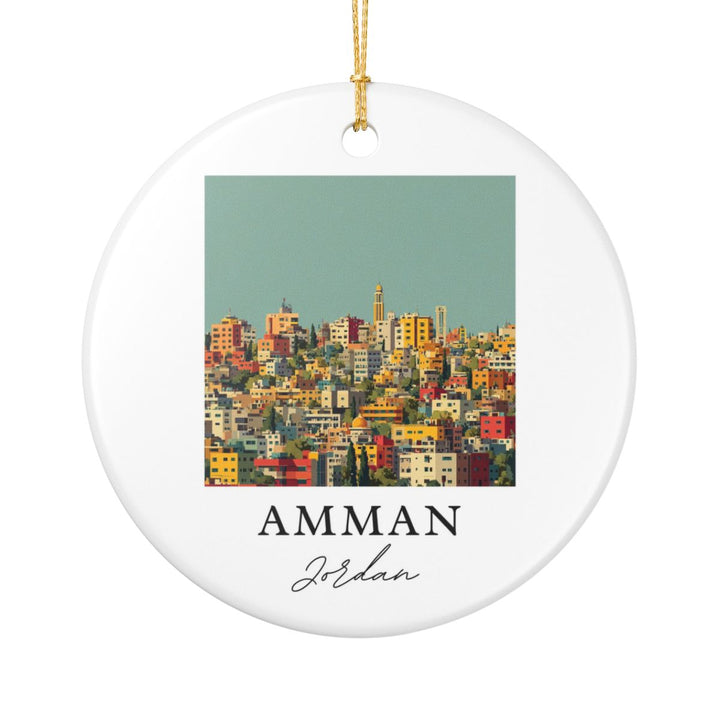 Amman Jordan Ornament: Unique Amman Souvenir, Amman Jordan Xmas Decor, and Authentic Amman Gift