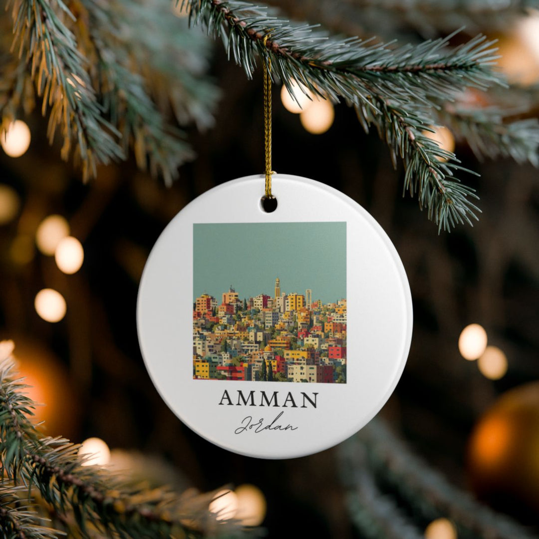 Amman Jordan Ornament: Unique Amman Souvenir, Amman Jordan Xmas Decor, and Authentic Amman Gift