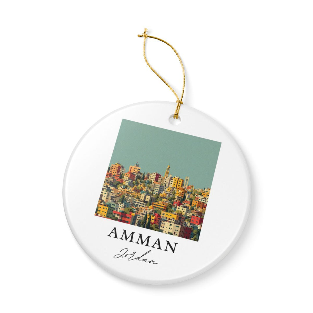 Amman Jordan Ornament: Unique Amman Souvenir, Amman Jordan Xmas Decor, and Authentic Amman Gift
