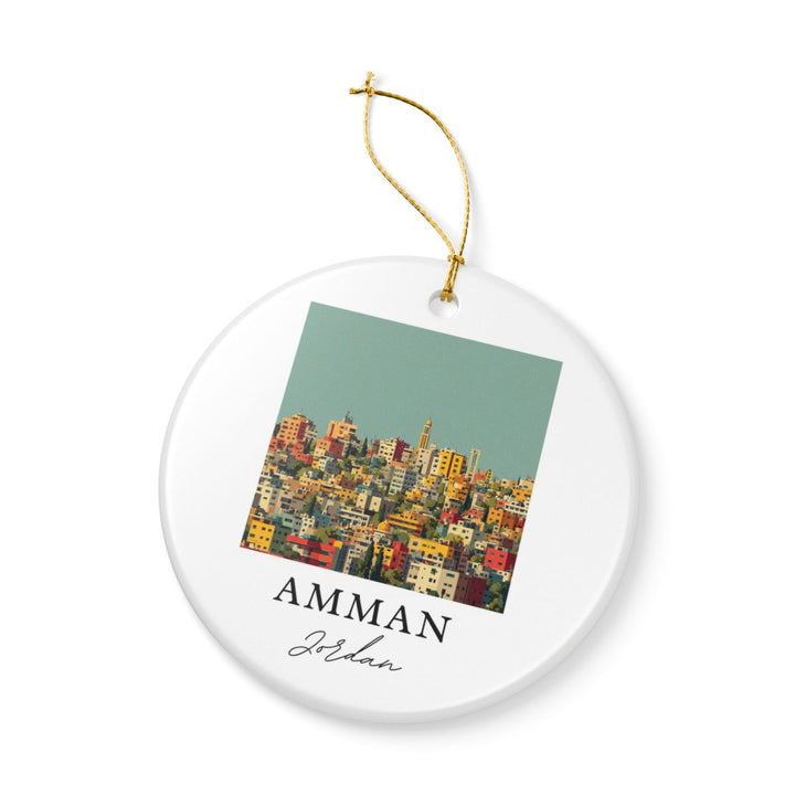 Amman Jordan Ornament: Unique Amman Souvenir, Amman Jordan Xmas Decor, and Authentic Amman Gift