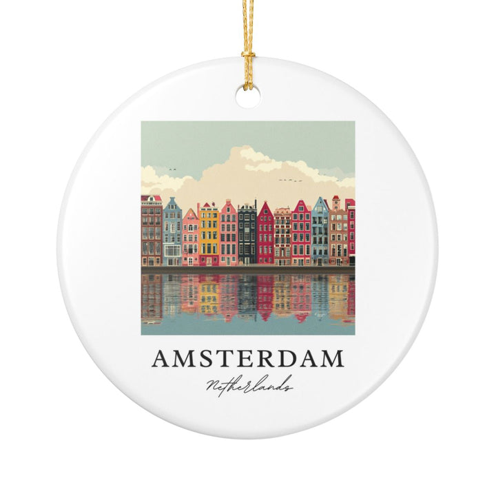Amsterdam Netherlands Ornament | Christmas Travel Souvenir Gift