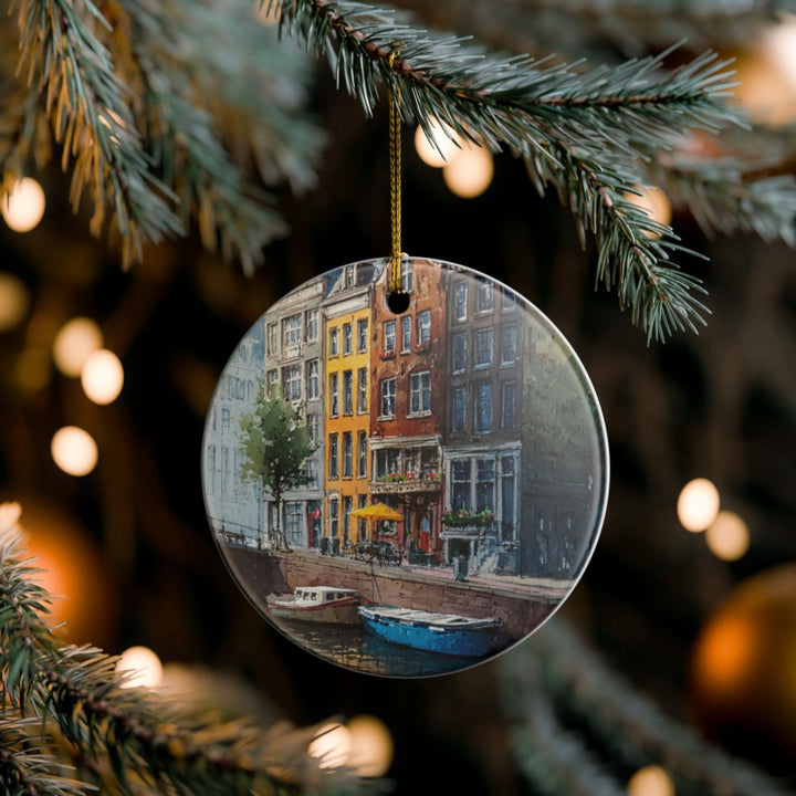 Amsterdam Netherlands Ornament: Unique Amsterdam Souvenir, Amsterdam Netherlands Xmas Decor, and Authentic Amsterdam Gift