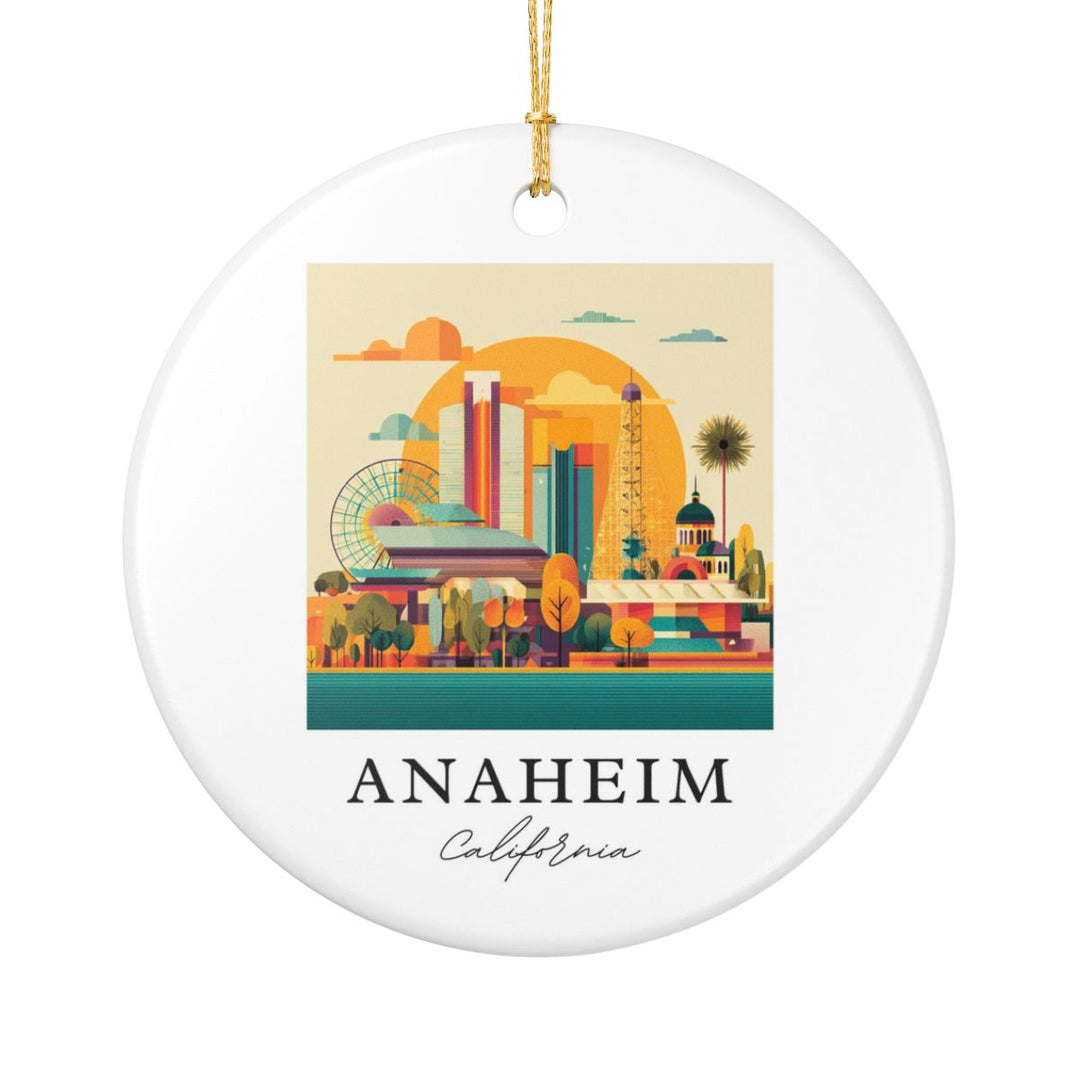 Anaheim California USA Ornament: Unique Anaheim Souvenir, Anaheim California Xmas Decor, and Authentic Anaheim Gift