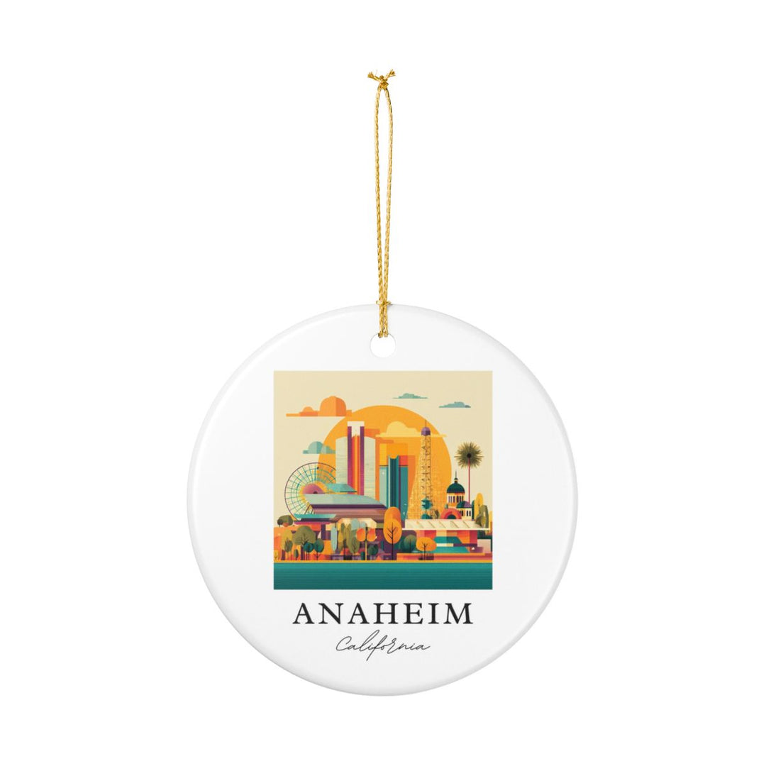Anaheim California USA Ornament: Unique Anaheim Souvenir, Anaheim California Xmas Decor, and Authentic Anaheim Gift
