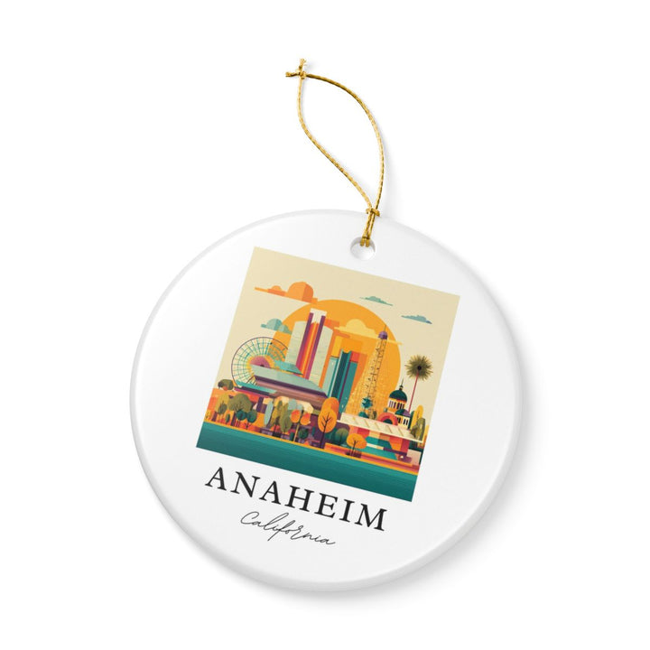 Anaheim California USA Ornament: Unique Anaheim Souvenir, Anaheim California Xmas Decor, and Authentic Anaheim Gift