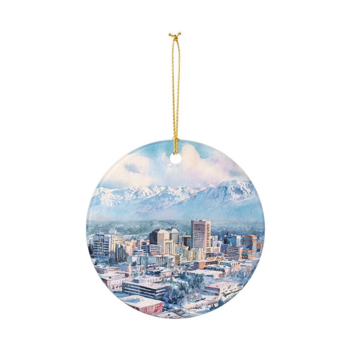 Anchorage Alaska USA Ornament: Unique Anchorage Souvenir, Anchorage Alaska Xmas Decor, and Authentic Anchorage Gift