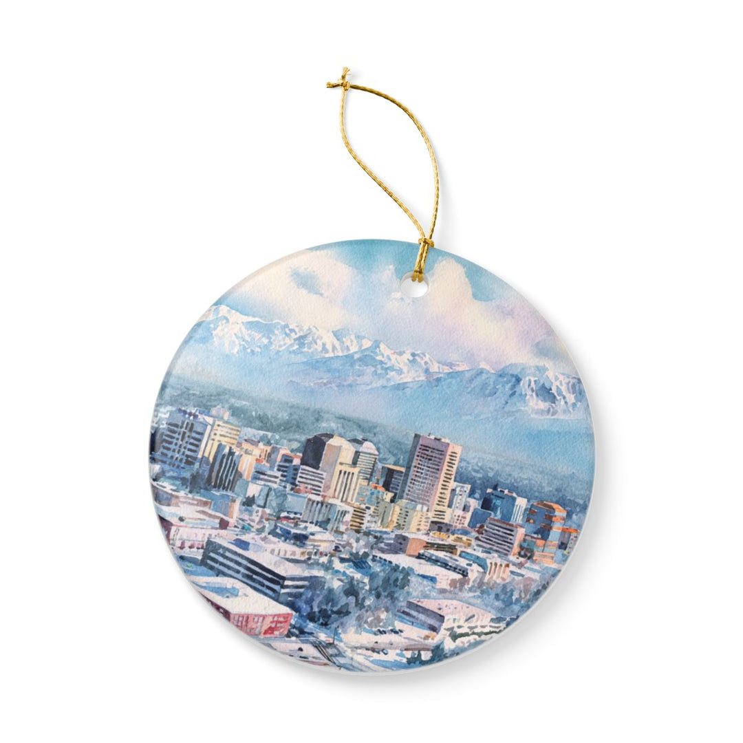 Anchorage Alaska USA Ornament: Unique Anchorage Souvenir, Anchorage Alaska Xmas Decor, and Authentic Anchorage Gift