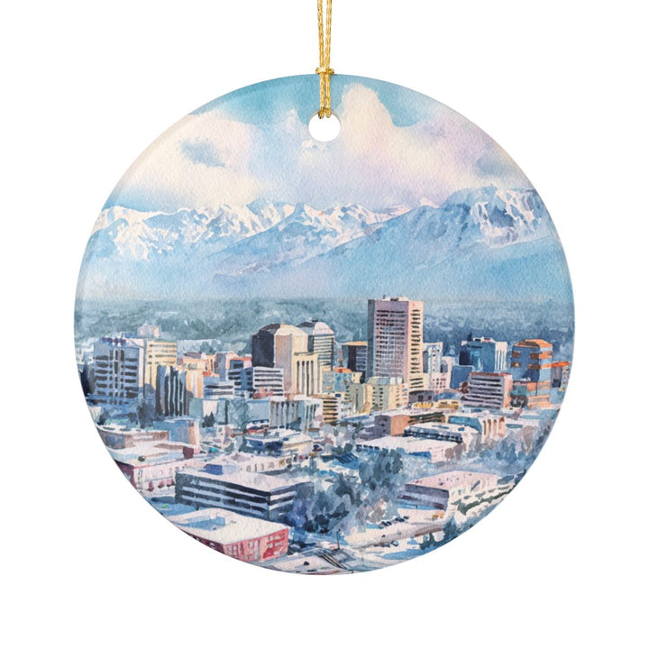 Anchorage Alaska USA Ornament: Unique Anchorage Souvenir, Anchorage Alaska Xmas Decor, and Authentic Anchorage Gift