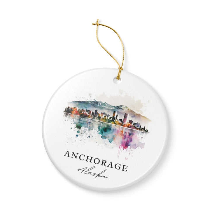 Anchorage Alaska USA Ornament: Unique Anchorage Souvenir, Anchorage Alaska Xmas Decor, and Authentic Anchorage Gift