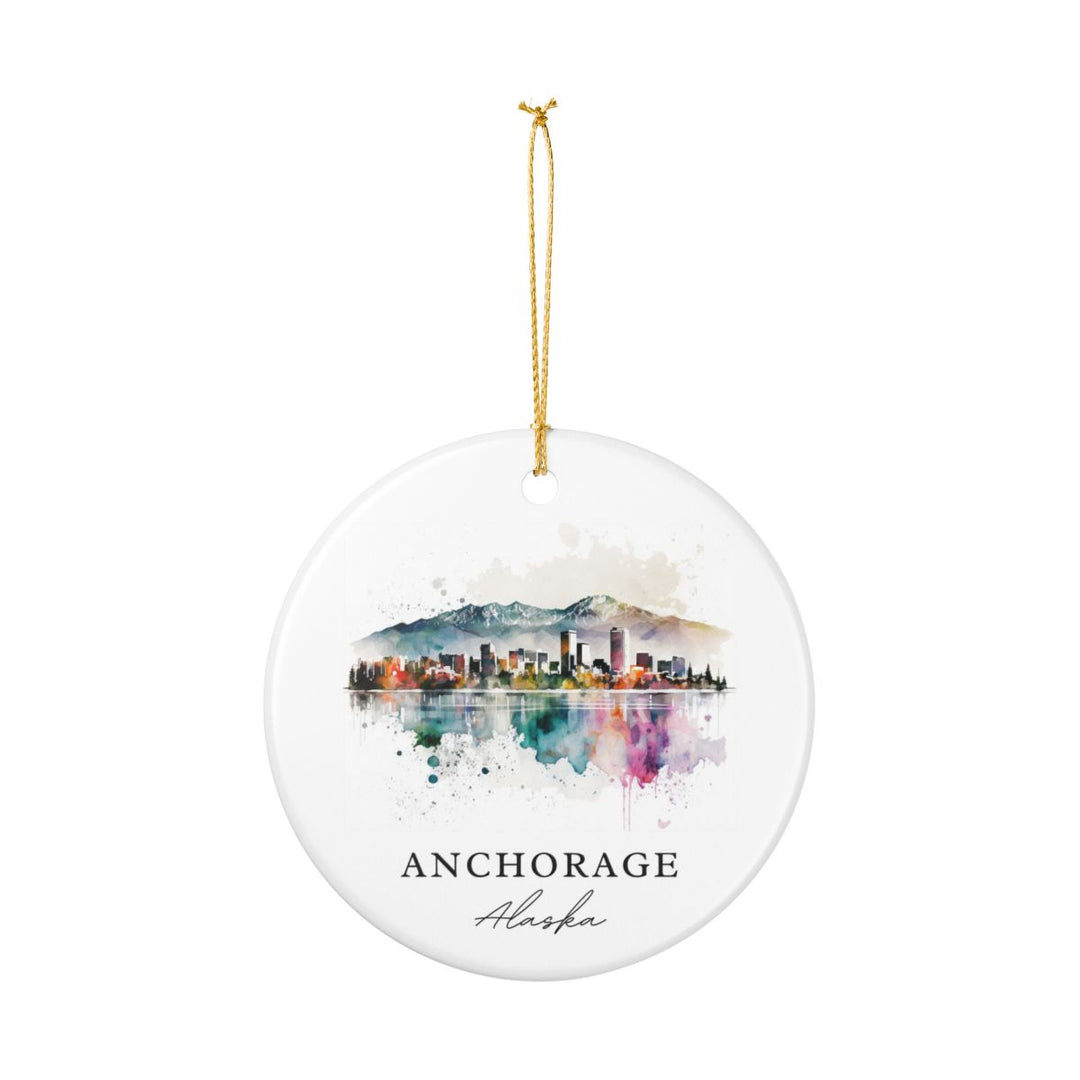 Anchorage Alaska USA Ornament: Unique Anchorage Souvenir, Anchorage Alaska Xmas Decor, and Authentic Anchorage Gift