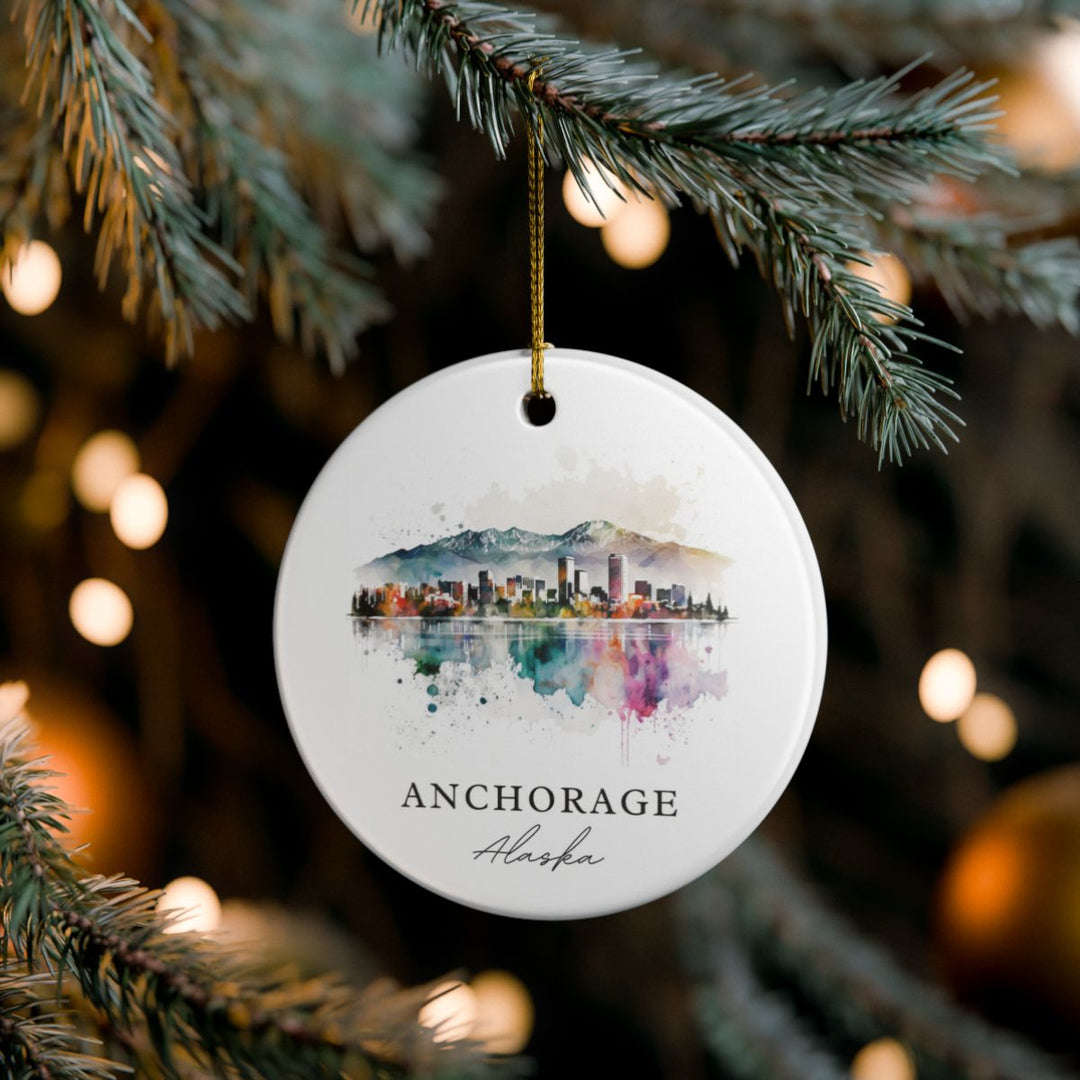 Anchorage Alaska USA Ornament: Unique Anchorage Souvenir, Anchorage Alaska Xmas Decor, and Authentic Anchorage Gift
