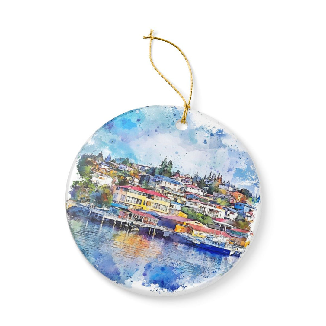 Ancud Chile Ornament: Unique Ancud Souvenir, Ancud Chile Xmas Decor, and Authentic Ancud Gift