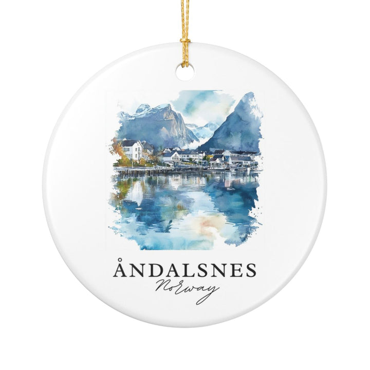 Andalsnes Norway Ornament: Unique Andalsnes Souvenir, Andalsnes Norway Xmas Decor, and Authentic Andalsnes Gift
