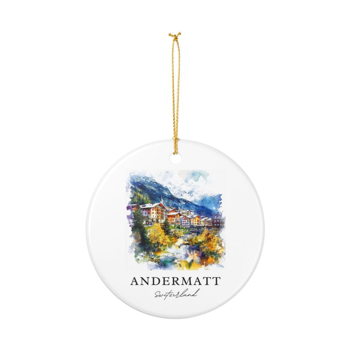 Andermatt Switzerland Ornament: Unique Andermatt Souvenir, Andermatt Switzerland Xmas Decor, and Authentic Andermatt Gift