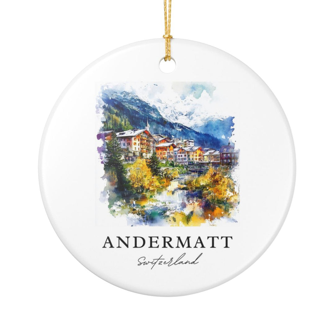 Andermatt Switzerland Ornament: Unique Andermatt Souvenir, Andermatt Switzerland Xmas Decor, and Authentic Andermatt Gift