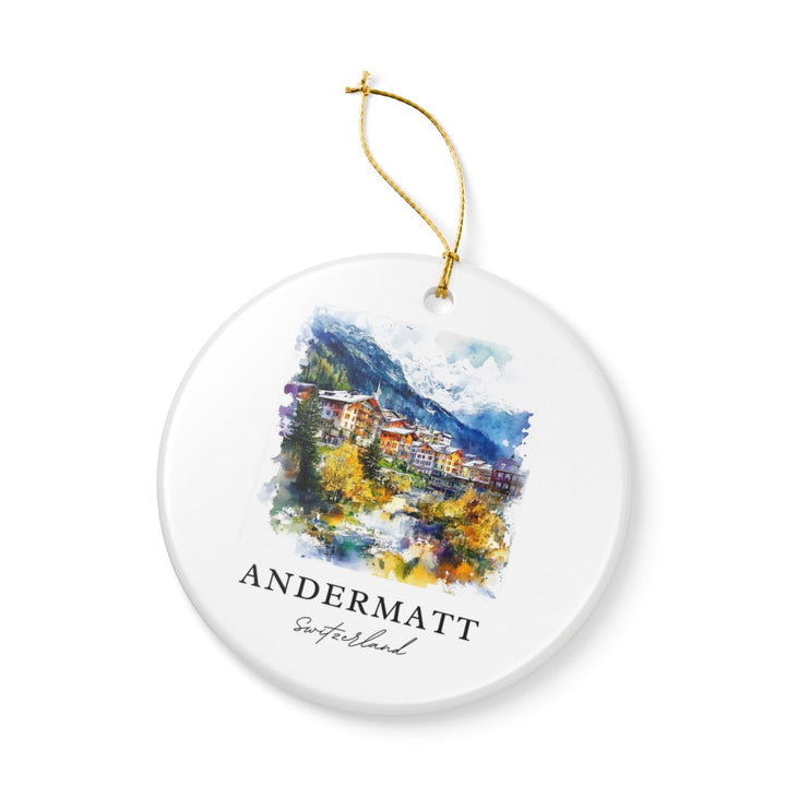 Andermatt Switzerland Ornament: Unique Andermatt Souvenir, Andermatt Switzerland Xmas Decor, and Authentic Andermatt Gift