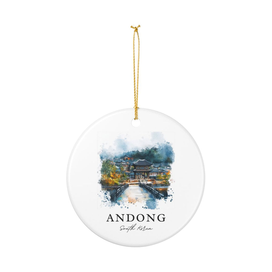 Andong South Korea Ornament: Unique Andong Souvenir, Andong South Korea Xmas Decor, and Authentic Andong Gift